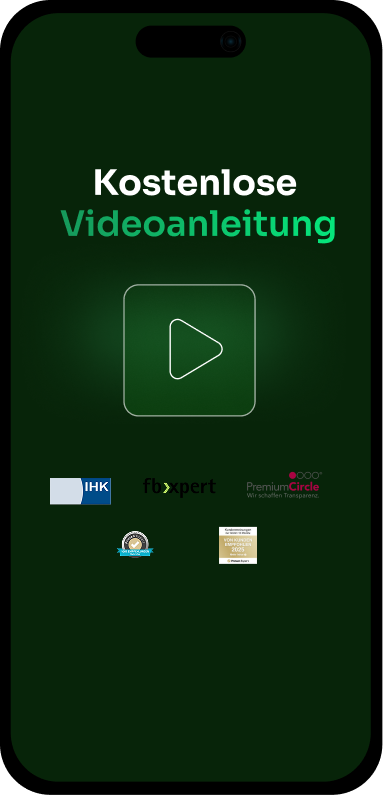 Vorschau der kostenlosen Videoanleitung auf dem Smartphone